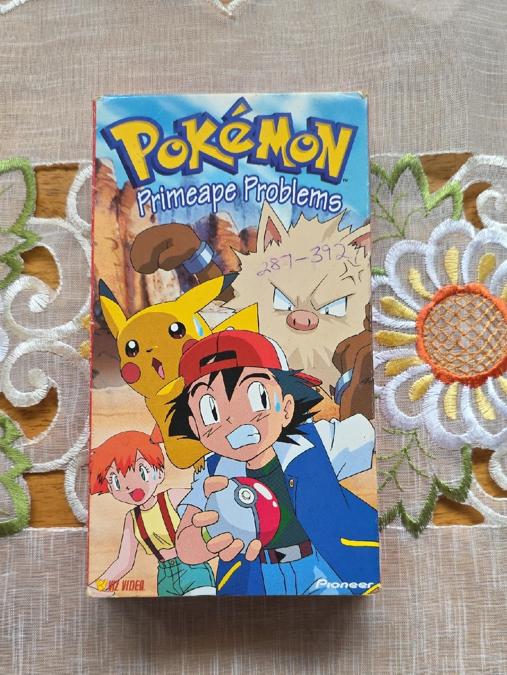 PIONEER Pokémon Primeape Problems VHS - Blue, Yellow, Red Cover Vintage 1997